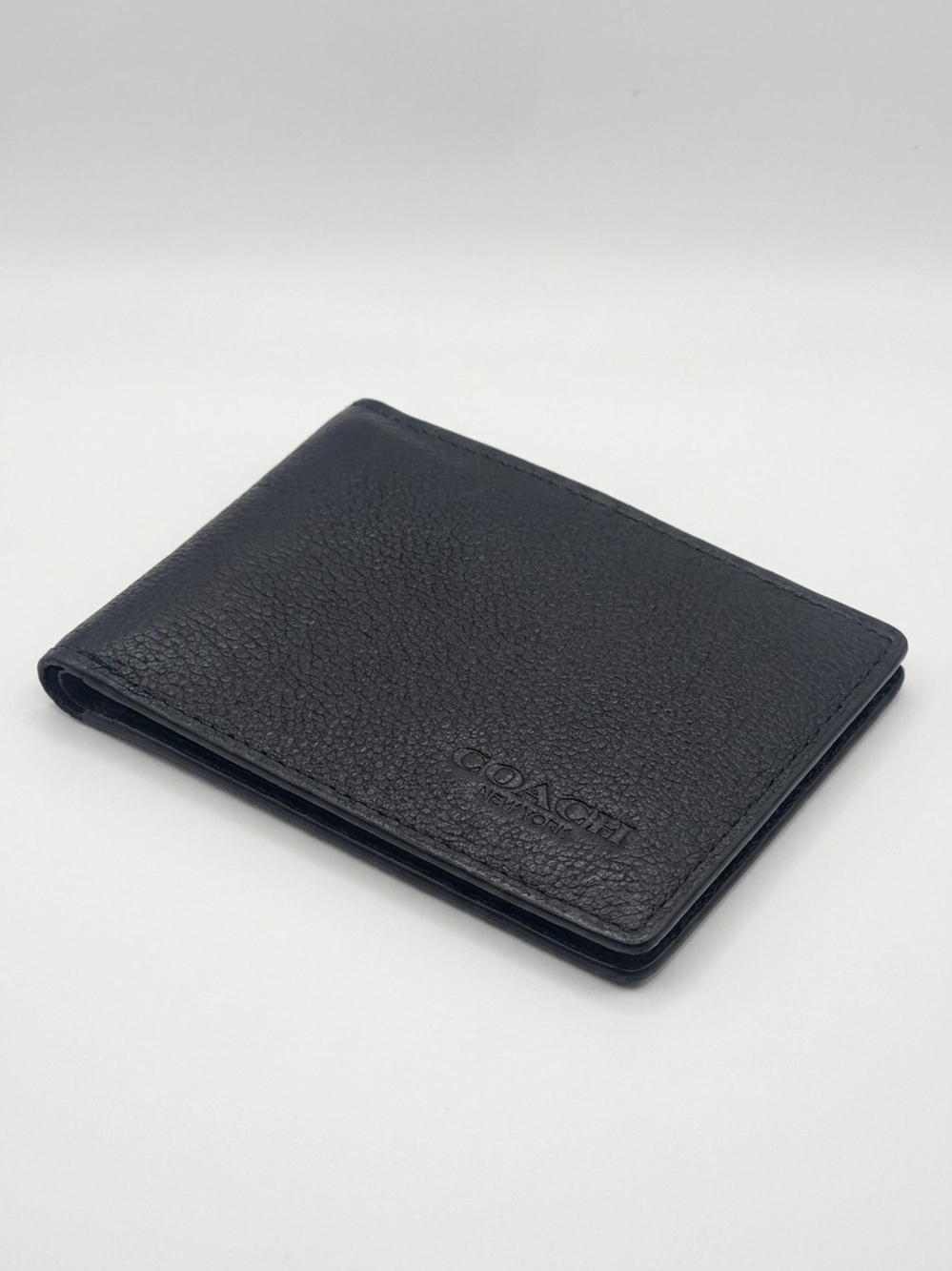 Coach Men's Black Leather Bi-Fold Wallet
